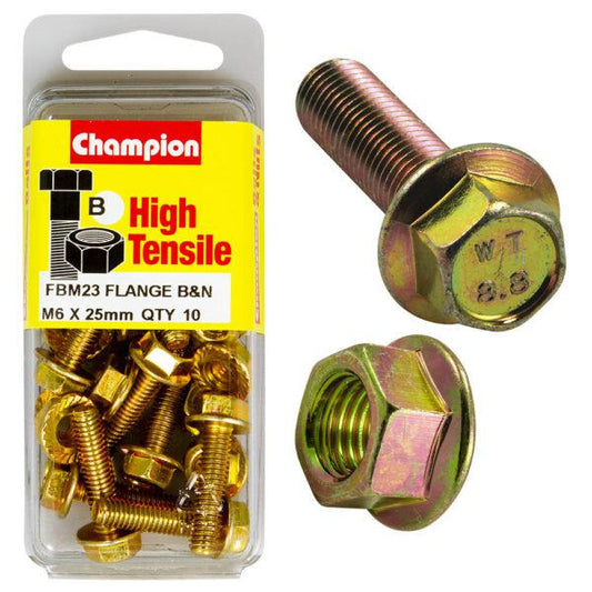 Champion Fasteners M6 x 25mm 8.8 Screw And Nuts FBM23