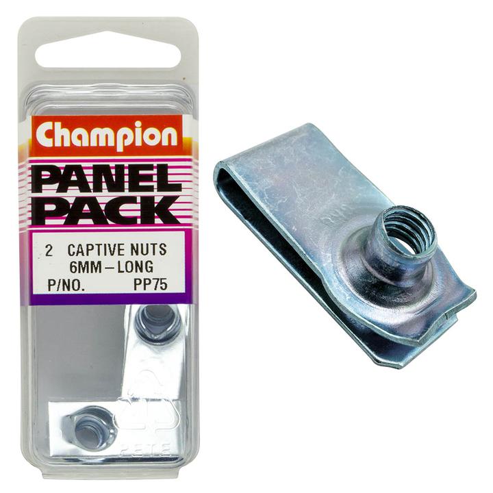 Champion Fasteners Captive 6 X 1mm Nuts PP75