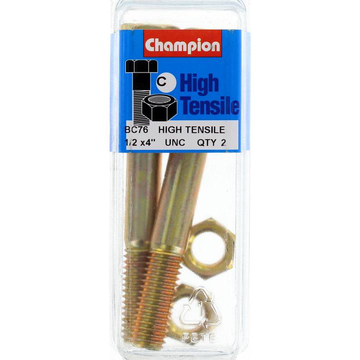 Champion Bolt & Nut Pack UNC 4 x 1/2 BC76