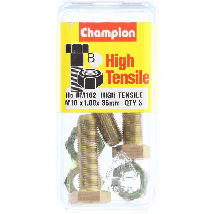 Champion Bolt & Nut Pack Metric M10x1.0 x 35mm BM102