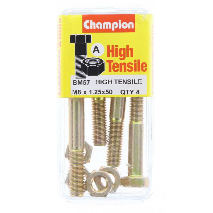 Champion Bolt & Nut Pack Metric M8x1.25 x 50mm BM57