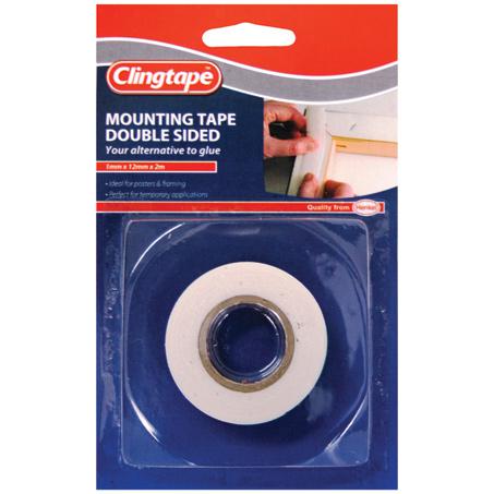 Clingtape Double Sided Mounting Tape 1mm x 12mm x 2m RB59