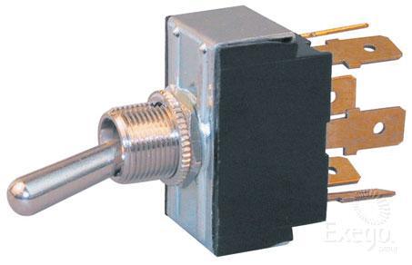 Cole Hersee Toggle Switch DPDT On/On Blade Terminals (Pack of 1) 55018BL