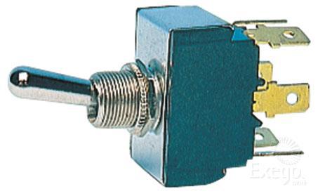 Cole Hersee Toggle Switch DPDT On/Off/On Blade Terminals (Pack of 1) 55019BL