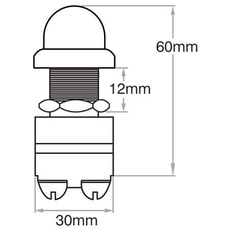 Cole Hersee Push Button Switch 35A 12V (Pack of 1) 90030BL