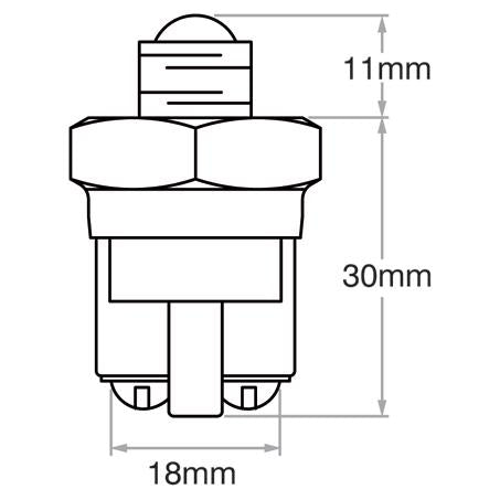 Cole Hersee Reverse Switch Off/MOM On SPST Rated 10A 12V (Pack of 1) 91113BL