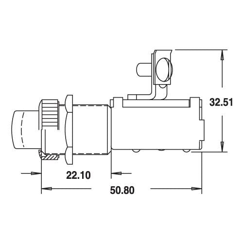 Cole Hersee Reverse SPST On/MOM Off Screw Push Button Switch (Pack of 1) 9115BL