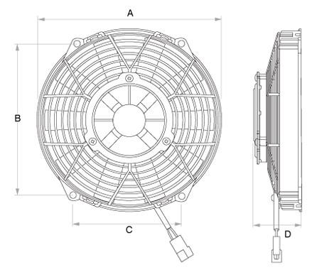 Comex Europe 11"" Electric Fan 12V Pusher EFX5531