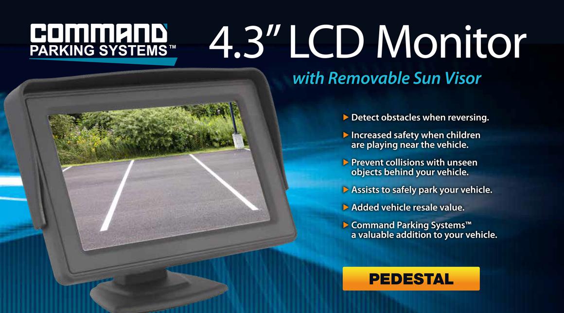 Rear View Reverse 4.3" Monitor Pedestal Mount - 91CMDS43S