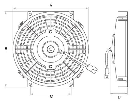Cooltemp 10"" Electric Fan 24V Pusher (Reversible) FA0006