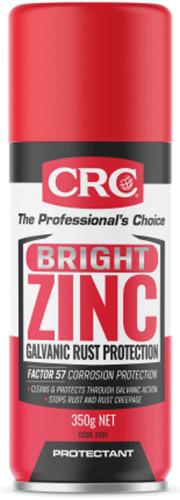 CRC Bright Zinc Galvanic Rust Protection Aerosol Spray 350g