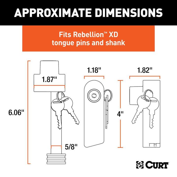 CURT Rebellion XD Tongue & Hitch Lock Set 45932