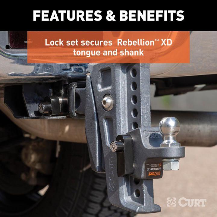 CURT Rebellion XD Tongue & Hitch Lock Set 45932