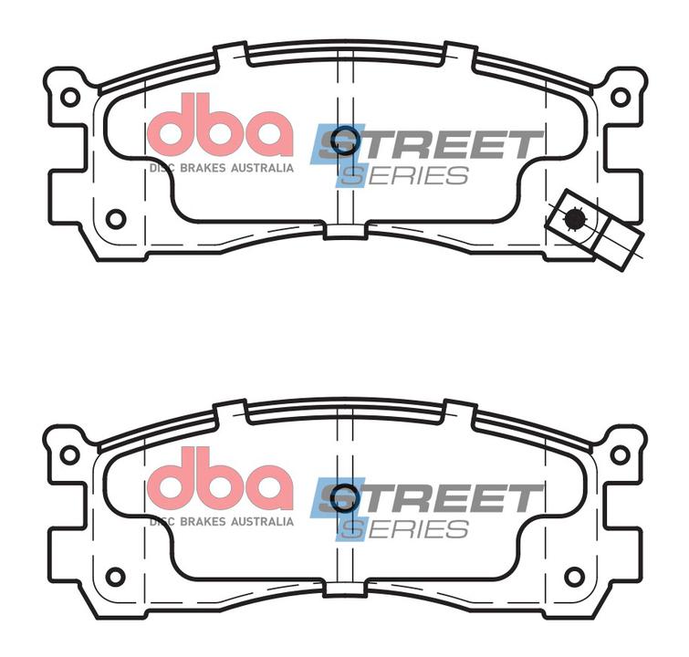 DBA Street Series Brake Pad Set Rear DB1222SS