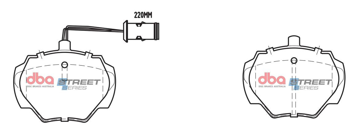 DBA Street Series Brake Pad Set Rear DB1285SS