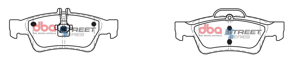 DBA Street Series Brake Pad Set Rear DB1657SS