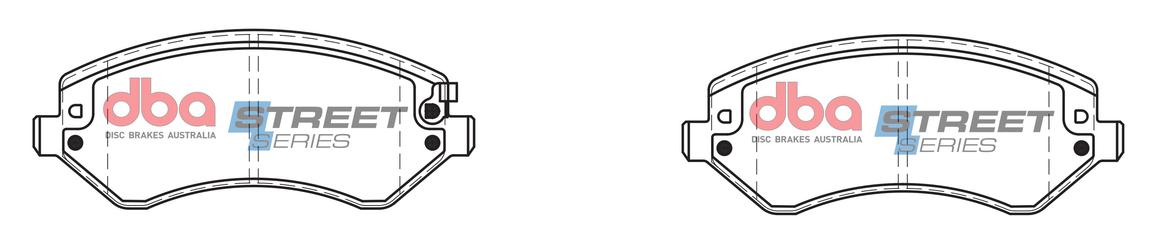 DBA Street Series Brake Pad Set Front DB1828SS
