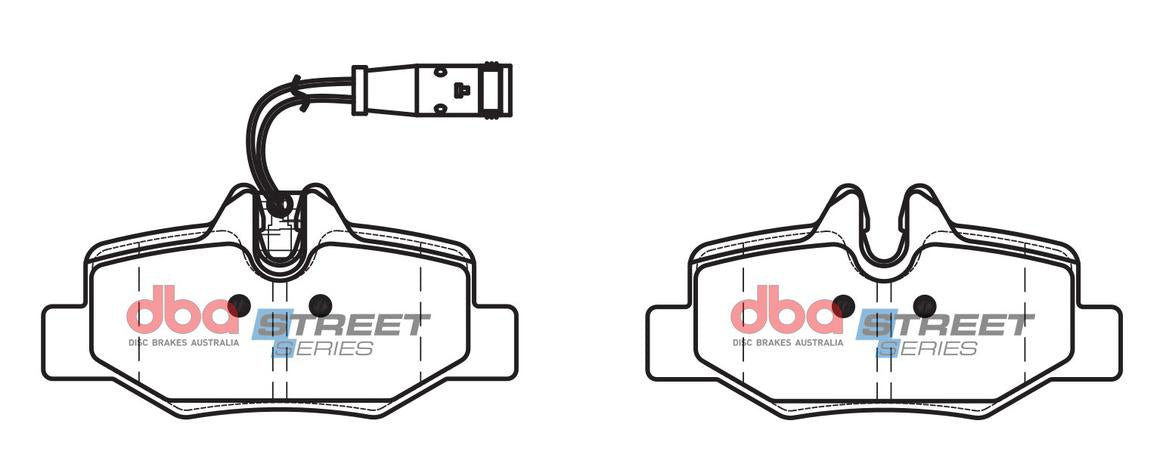 DBA Street Series Brake Pad Set Rear DB1966SS