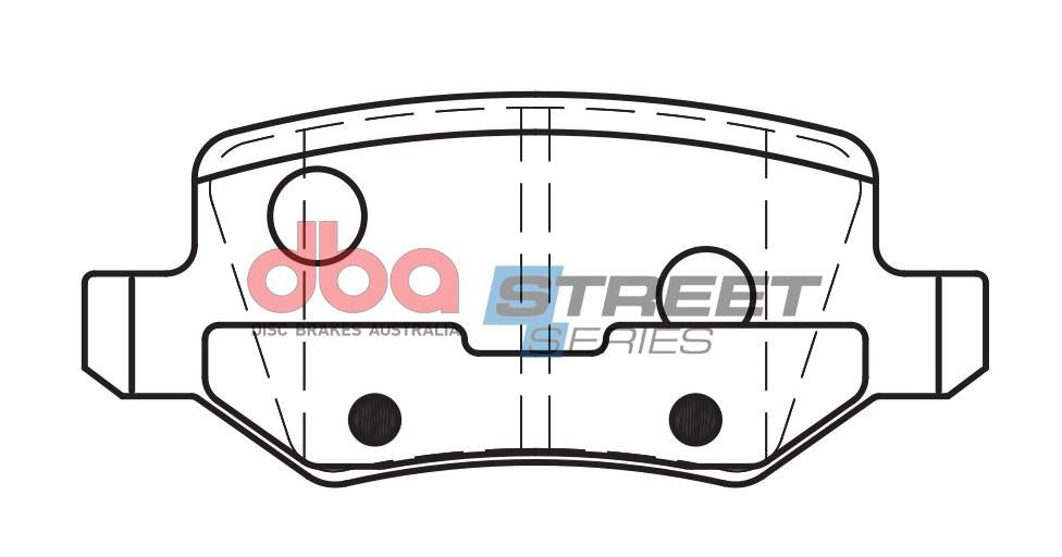 DBA Street Series Brake Pad Set Rear DB2020SS
