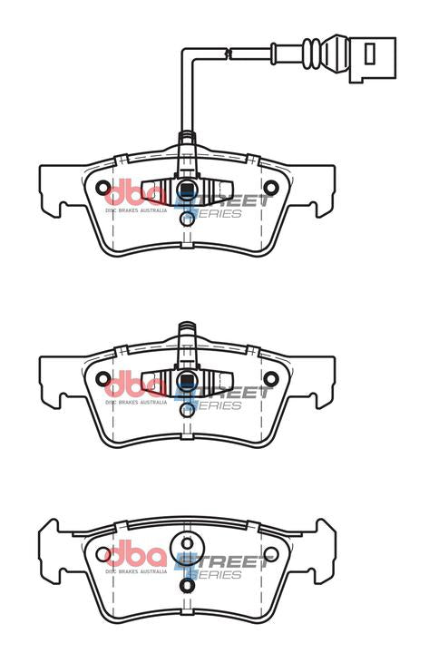DBA Street Series Brake Pad Set Rear DB2201SS