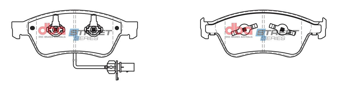 DBA Street Series Brake Pad Set Front DB2202SS
