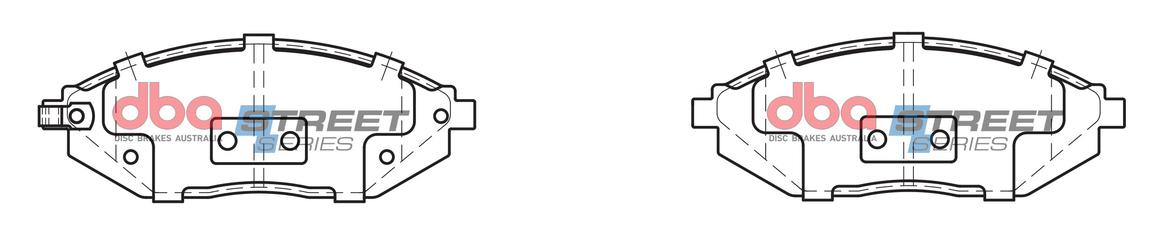 DBA Street Series Brake Pad Set Front DB2208SS