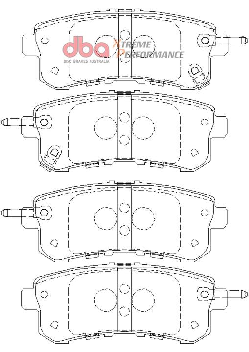 DBA Xtreme Performance Brake Pad Set Rear DB2244XP