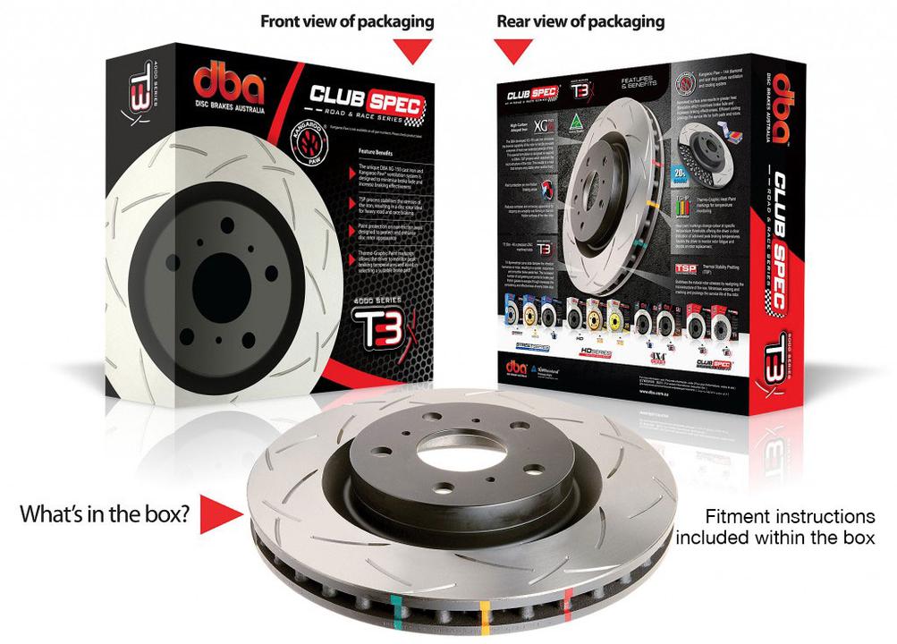 DBA T3 4000 Performance Slotted Brake Rotor Single 239mm Rear DBA4475S