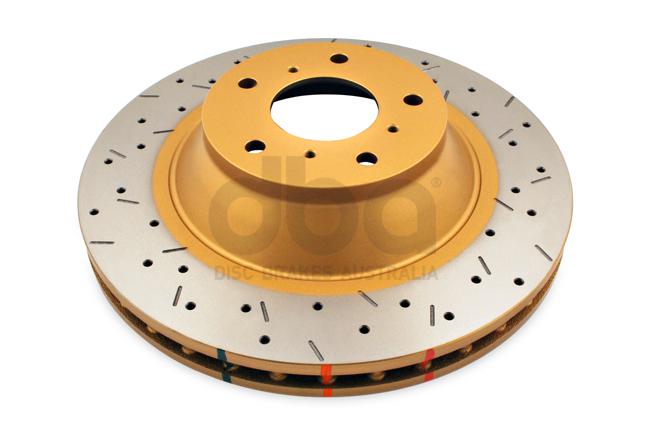 DBA HD 4000 Drilled Slotted Brake Rotor Pair 343mm Front DBA4055XS