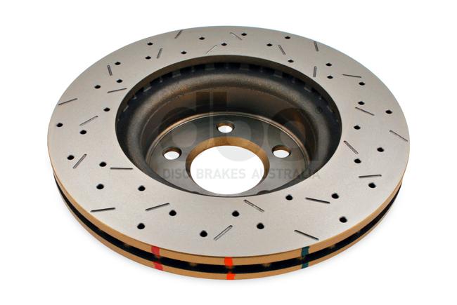 DBA HD 4000 Drilled Slotted Brake Rotor Single 322mm Front DBA42107XS