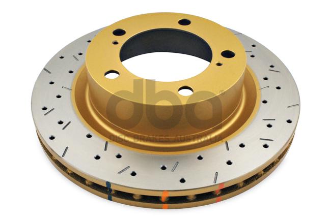 DBA HD 4000 Drilled Slotted Brake Rotor Single 340mm Front DBA42722XS