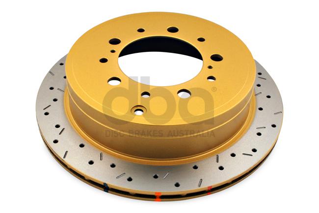 DBA HD 4000 Drilled Slotted Brake Rotor Single 345mm Rear DBA42723XS