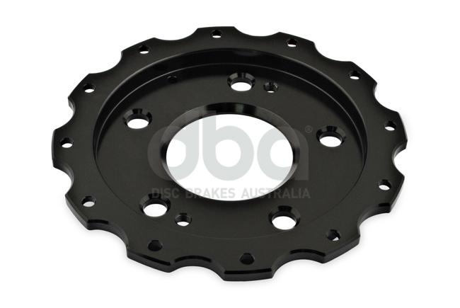 DBA T3 5000 Aluminium Hat Black Brake Rotor Front DBA52218.2BLK