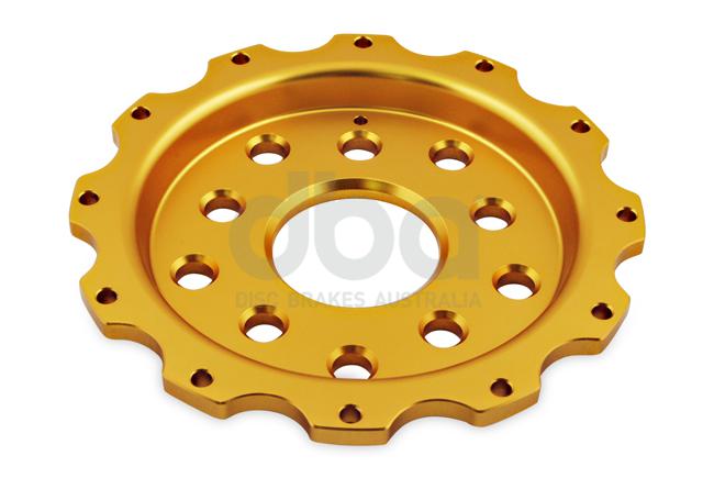 DBA T3 5000 Aluminium Hat Gold Brake Rotor Front DBA5654-10.2GLD