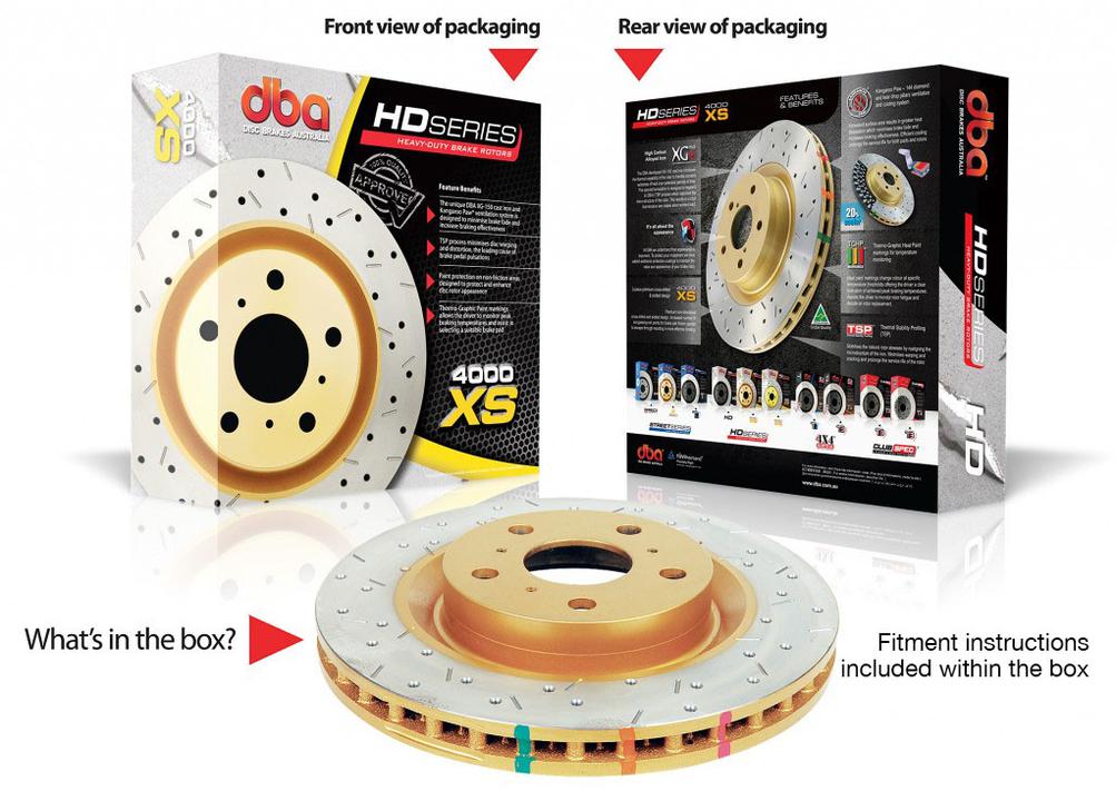 DBA HD 4000 Drilled Slotted Brake Rotor Single Front DBA4575XS