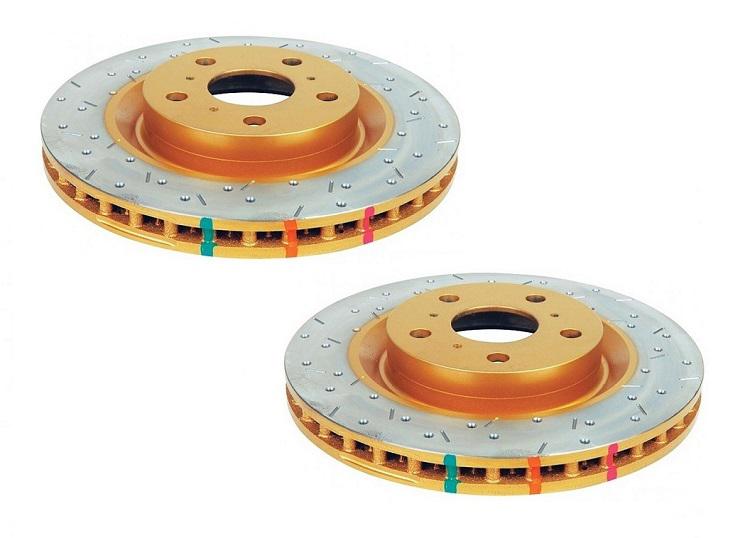 DBA HD 4000 Drilled Slotted Brake Rotor Single 301.5mm Front DBA42132XS