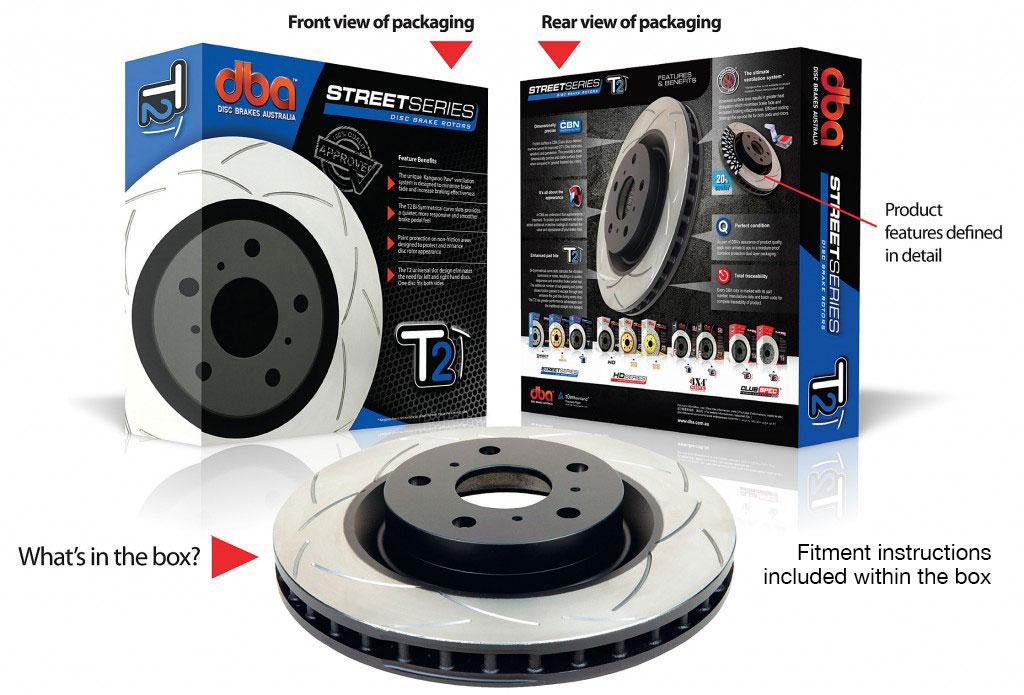 DBA T2 Slotted Brake Rotor Single 280mm Front DBA3284S