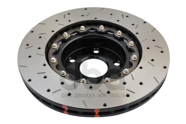 DBA HD 5000 Drilled Slotted 2Pc Brake Rotor Single 295mm Front DBA5010BLKXS
