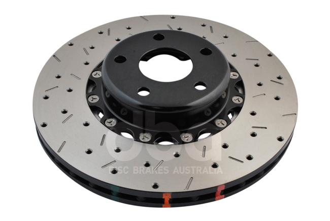 DBA HD 5000 Drilled Slotted 2Pc Brake Rotor Single 295mm Front DBA5010BLKXS