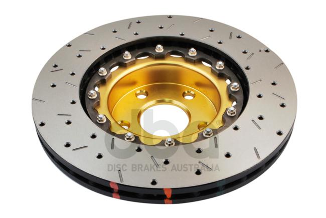 DBA HD 5000 Drilled Slotted 2Pc Brake Rotor Single 295mm Front DBA5010GLDXS