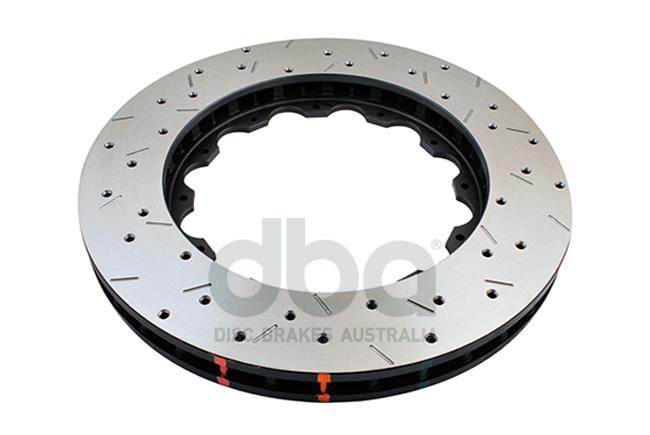 DBA HD 5000 Drilled Slotted Replacement Brake Rotor Single 362mm Front DBA52024.1XS