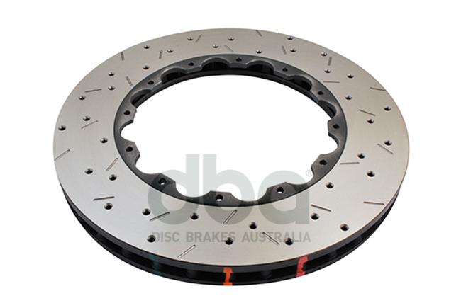 DBA HD 5000 Drilled Slotted Replacement Brake Rotor Single 362mm Front DBA52024.1XS