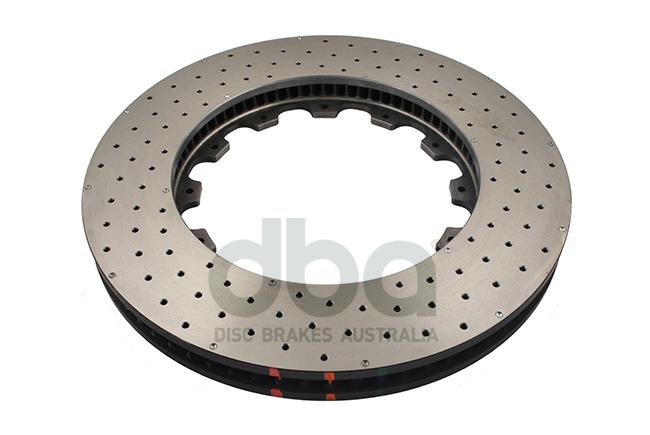 DBA T3 5000 Drilled Dimpled Replacement Brake Rotor 390mm RH DBA52068.1RXD