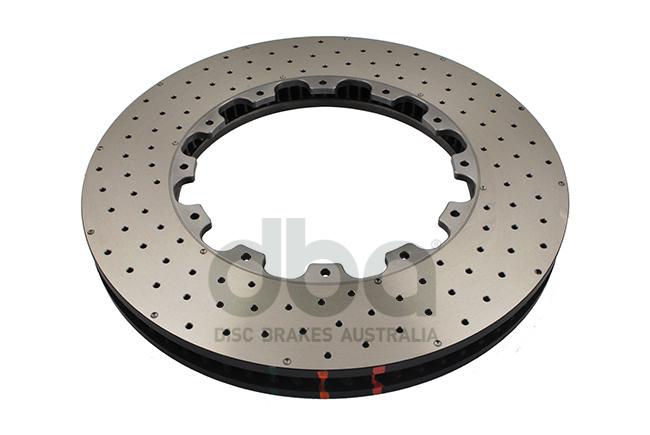 DBA T3 5000 Drilled Dimpled Replacement Brake Rotor 390mm RH DBA52068.1RXD