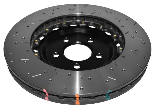 DBA HD 5000 Drilled Slotted 2Pc Brake Rotor Single 355mm Front DBA52102BLKXS