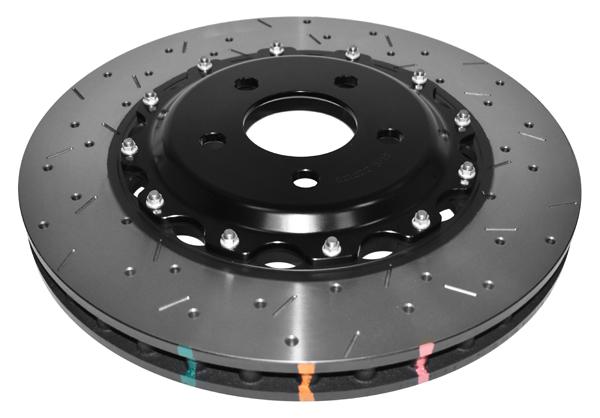 DBA HD 5000 Drilled Slotted 2Pc Brake Rotor Single 355mm Front DBA52102BLKXS