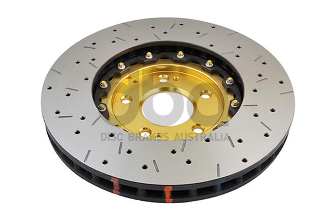 DBA HD 5000 Drilled Slotted 2Pc Brake Rotor Single 320mm Front DBA52218GLDXS