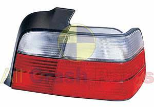 APG All Crash Black Red/Clear Tail Lamp Drivers Side Certified Suits BMW 3 Series E36 Sedan 1997 to 2000 ETC-21041RHQ