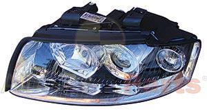 APG All Crash Halogen Electric Adjust Head Lamp Passenger Side Certified Suits Audi A4 B6 2001 to 2005 UAE-21030LHQ