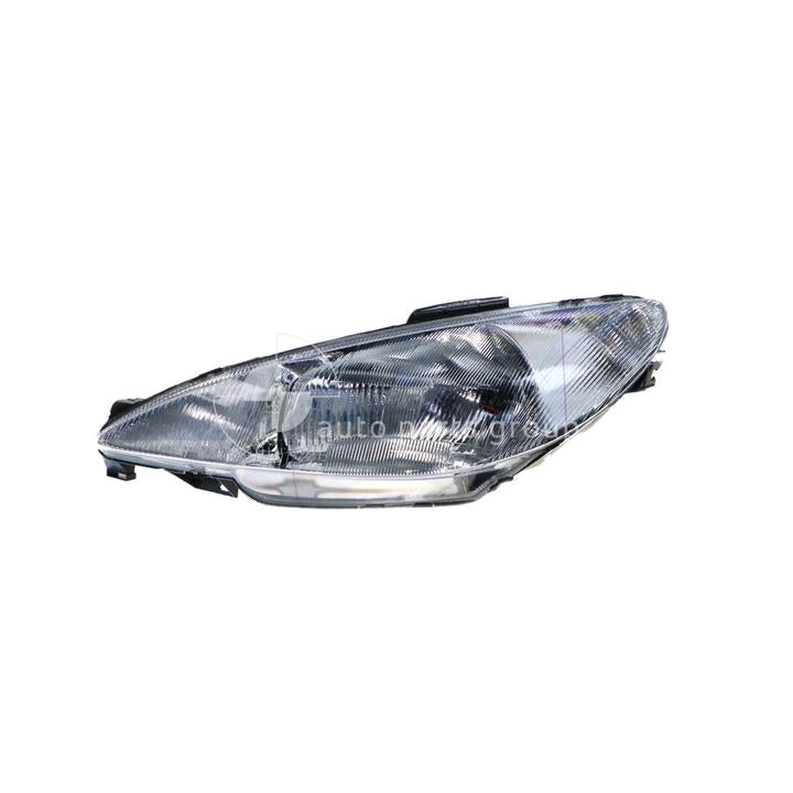 APG All Crash Halogen Electric Adjust Head Lamp Passenger Side Certified Suits Peugeot 206 XR 1999 to 2006 PWB-21030LHQ